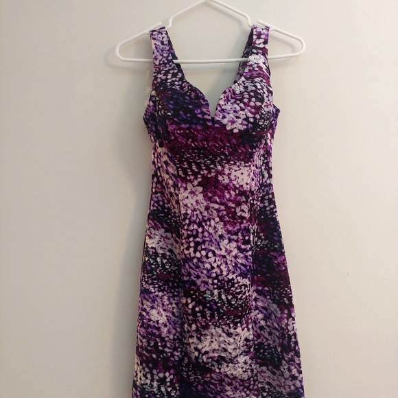 Purple Haze Flower Dress, mini-mid thigh - Picture 1 of 7